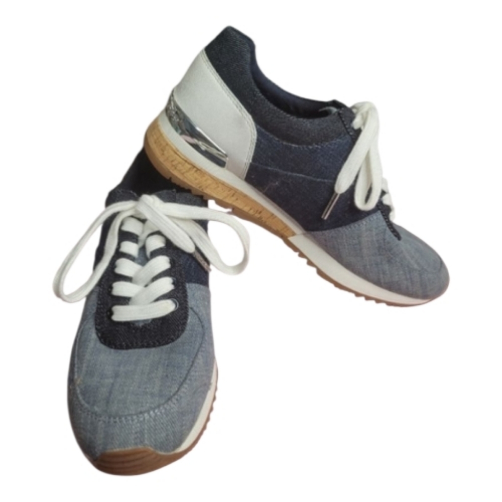 Stylish M.K  Denim Sneakers with White Laces Nwot